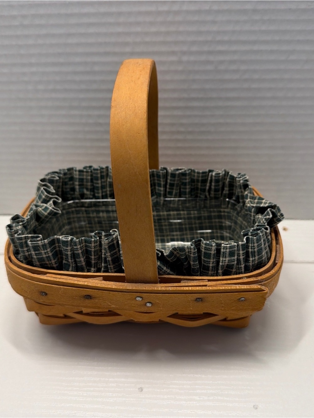 Vintage Longaberger Basket Dresoen, Ohio USA Signed WWC 1996 w Liner & Protector